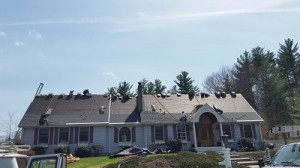 home during shingle replacement