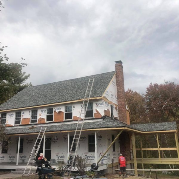 Nor'easter roof and porch build